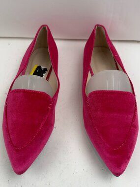 Forever 21 Pink Velvet Pointed Toe Slip On Flat Shoes Womens Size 5.5